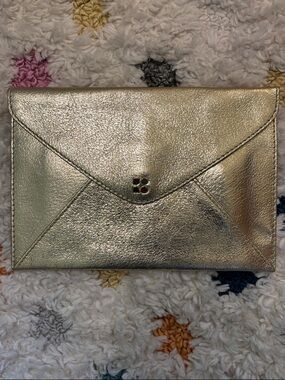 Kate Spade Gold Envelope Style Handbag Dust Bag Excellent Condition!